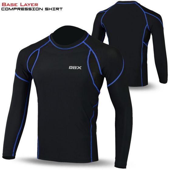 DBXGEAR  Men's Compression Base Layer Top Long Sleeve Gym Outdoor Sports  Activewear