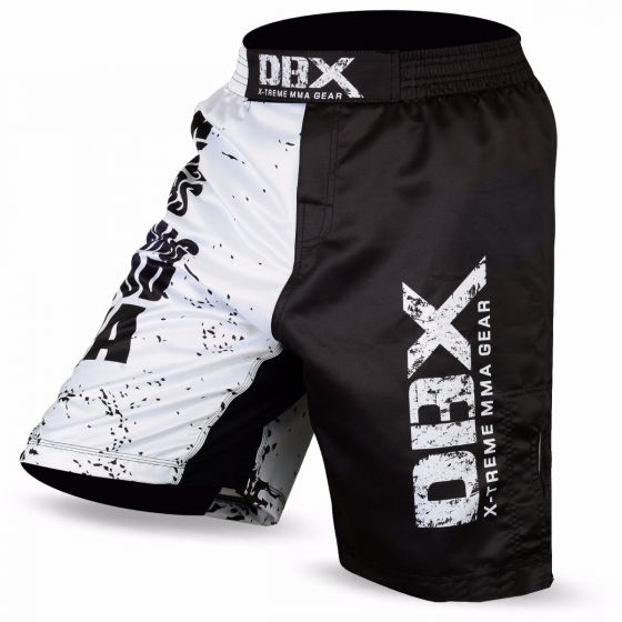 MMA Grappling Kick Boxing Shorts - Black & White - DBXGEAR