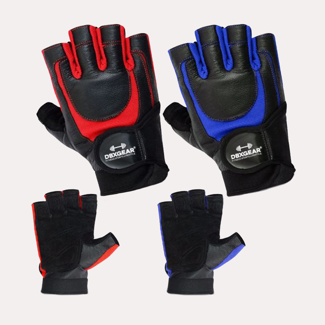 Leather Fitness & Weight Lifting Gloves - DBXGEAR